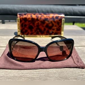 Tory Burch eyewear- TY7004 tortoise and dark sunglasses